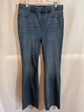 Judy Blue Pull On High Rise Slim Bootcut Jeans Raw Hem 13/31